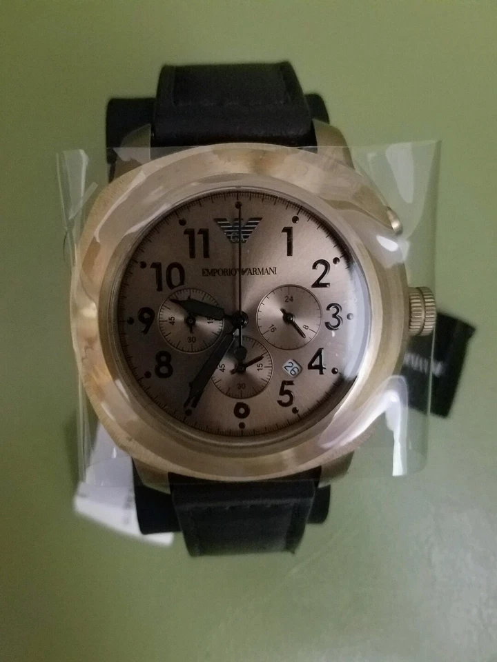 RELOJ ARMANI AR2062 SPORTIVO HOMBRE CUERO MARRÓN NUEVO Foto 1 de 4