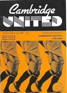 CAMBRIDGE UNITED v CHELSEA 28th AUGUST 1982. (FREE POST IN THE UK). - Picture 1 of 2