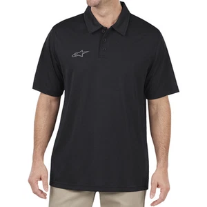 Genuine Alpinestars Bike Racing Motorcycle Streetwear Black Men Polo Tee T-Shirt - Picture 1 of 5