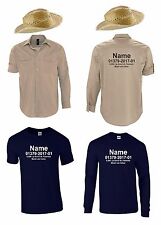 Herren T-Shirt+Hut oder Hemd mit Ihrem Namen Kostüm für Dschungelcamp Fans
