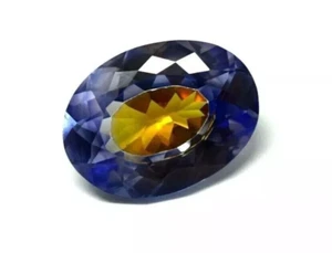 Natural Bi-Color Pitambari Sapphire AAA 10 CT+ Oval Certified Gemstone Cut - Picture 1 of 6