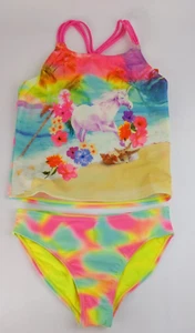 Wonder Nation Unicorn Tankini Bikini Set 2pc UPF 50+ XL 14-16 - Picture 1 of 12