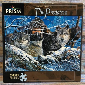 Prism 2006 The Predators 500 Pieces Jigsaw Puzzle 19 x14 Wolf Dog Tom Antonishak - Picture 1 of 8