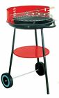  Barbecue Coal BBQ 17" Garden Camping Patio Round Rotisserie Spit Grill Charcoal