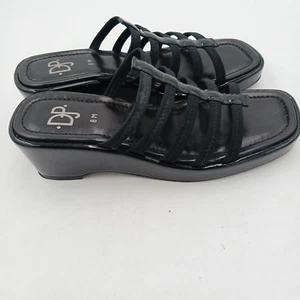 DJP Donald J Pliner schwarze Keilabsatz-Sandalen 8M - Bild 1 von 8