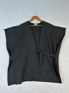 Cardigan Loft Donna XS/S Nero Maglia Avvolgente Fibbia Anteriore Minimalista Casual - Foto 1 di 9
