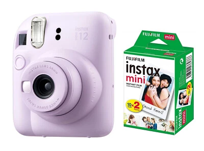 Fuji Instax Mini 12 Lilac Purple Lila +Instax Film 20 Aufnahmen Sofortbildkamera