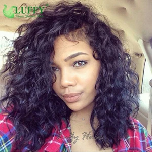 Water Curly 13*6 Lace Front Wigs Brazilian Human Hair 360 Wigs With Baby Hair - Picture 1 of 12