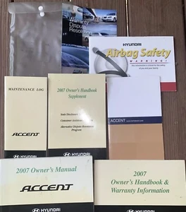 Hyundai Accent Owner's Manual 2007 Book Set 07 Free Shipping OM709 - Picture 1 of 9