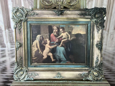 DRUCK NACH EINEM SAKRAL GEMÄLDE IN PRUNKRAHMEN - Bild 1 von 4