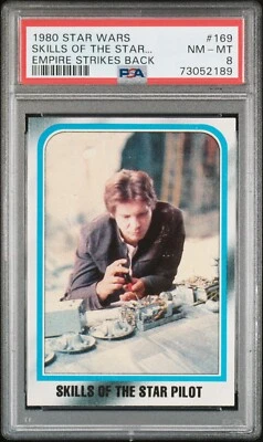 1980 Topps Star Wars #169 Skills of the Star Pilot HAN SOLO Harrison Ford PSA 8 - Image 1 of 2