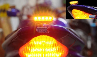 Pegatinas de carenado FIT Aprilia amarillo brillante + luz de freno LED RSV4 Tuono RSV1000R Foto 1 de 4