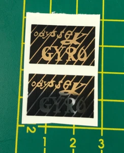 old school bmx decals stickers odyssey gyro cable decals pair black and chrome - Bild 1 von 1