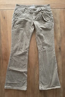 Zara TRF Collection Beige High Rise Bootcut Twill Pants Women 6 (30x28) Low Rise - Image 1 of 4