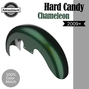 HARD CANDY CHAMELEON FLAKE 19" Reveal Wrapper Hugger Front Fender Fit 09+ Harley - Foto 1 di 9