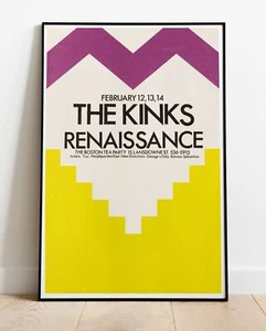 The Kinks 1970 Boston Tea Party Renaissance Concert Tour Photo Poster Up To 36" - Picture 1 of 2