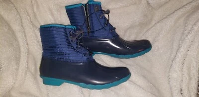 Bota de lluvia Sperry para mujer azul marino Top Sider agua salada puff pato STS86707 talla 10 Foto 1 de 4