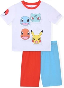 Pokemon Boys Two-Piece Pajama Short Set Size 4 6 8 10 12 - Picture 1 of 3