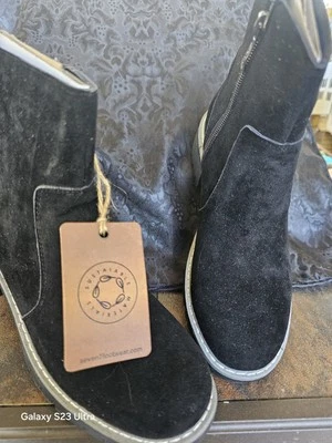 Seven for All Mankind Botas Mujer Bestie Botines Negro Vegano Gamuza Talla 6 Foto 1 de 4