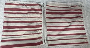 Chaps Home rot creme gestreift Inlett Shams Euro Knöpfe Größe 28 x 30 Set/2 groß - Bild 1 von 14