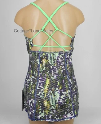 NOVO LULULEMON Dancing Warrior 10 Floral Esporte Branco Pistache - Imagem 1 de 4