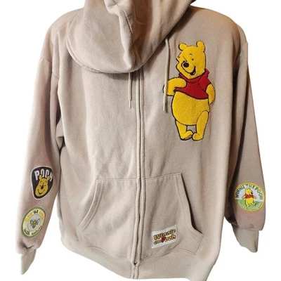 Chaqueta con Capucha Polar Disney Winnie the Pooh Grande Cremallera Bordada Congelada Y2K Foto 1 de 4