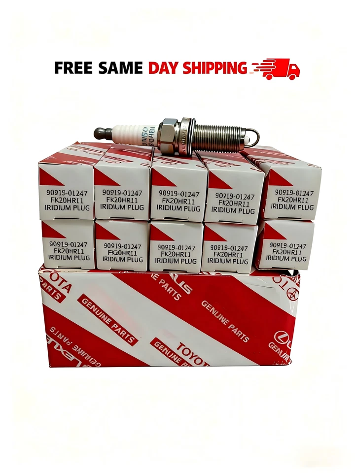 GENUINE OEM for TOYOTA LEXUS IRIDIUM SPARK PLUG SET OF 10PCS 90919-01247 - Image 1 of 4