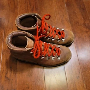 Raichle Men's Size 6.5 Swiss Leather Hiking Mountaineering Boots VTG - Picture 1 of 14