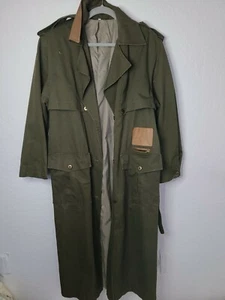 VTG Together! Military Style Trench Coat, Olive Army Green, oversized duster - Picture 1 of 14