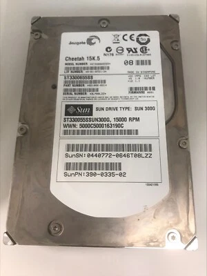 Sun Microsystems - 390-0335-02 - 300GB 3.5” SAS DRIVE - ST3300655SS - 9Z1066-031 - Image 1 of 4