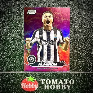 TOPPS STADIUM CHROME UEFA 2023-24 MIGUEL ALMIRON PINK RED REFRACTOR 1:2000 - Picture 1 of 2