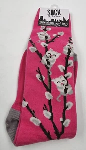 SOCK IT TO ME YOUTH KNEE HIGH SOCKS KITTY WILLOWS SHOE SIZE 8-13 AGE 3-6 - Picture 1 of 1