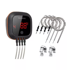 BBQ Thermometer Küche Fleisch Grill Fleischthermometer Bluetooth Smoker Oven C/F - Bild 1 von 16