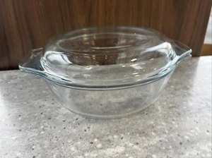 Vintage Pyrex Auflaufform Glas klar mit Deckel - 8 Zoll x 4,5 Zoll - Bild 1 von 10
