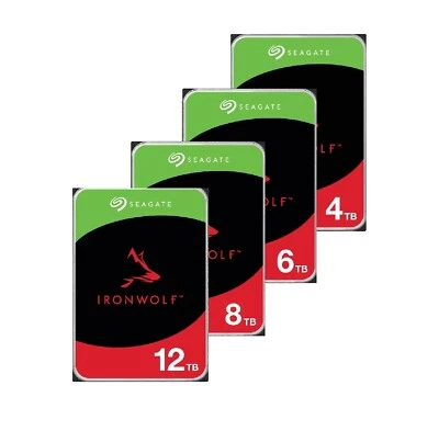 Seagate Ironwolf interne Festplatte NAS SATA 3,5 4TB 6TB 8TB 12TB RAID HDD 24/7 - Bild 1 von 4
