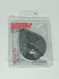 New Revlon Konjac Sponge Charcoal Cleanse and Brighten Exfoliating Facial Tool - Picture 1 of 2
