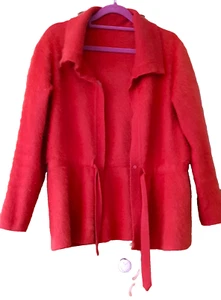 ÂNGOROYAL LEICHTE DAMEN STRICKJACKE JACKE FEINE ANGORAWOLLE GR. 44 - Bild 1 von 4