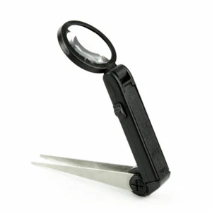 1 Stück 10X Pinzette Lupe mit LED Licht Tragbares Handwerkzeug für Reparatur Maniküre - Bild 1 von 8