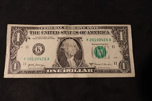 2017A ONE DOLLAR FANCY BIRTHDAY/ANNIVERSARY NOTE APRIL 26, 2010 SN #F 19551998K - Picture 1 of 2