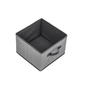Fabric Storage Cube Bin - Foldable Fabric Bin, Closet Organizer - Grey Small - Picture 1 of 4