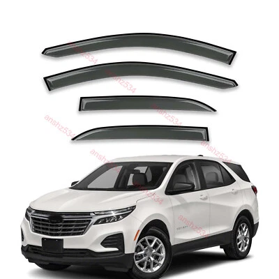 Window Visor Sun Rain Guards Smoke fit 18-20 Chevy Equinox Wind Deflector 4pc Foto 1 de 4