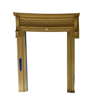 Puerta grande tallada de caoba envolvente con curva Foto 1 de 4