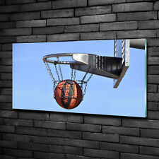 Tulup Glass Print Wall Art Image Picture 100x50cm - Basketball