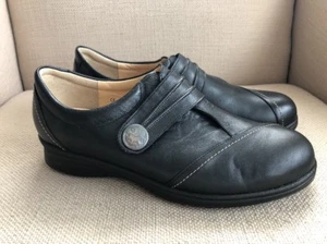Finn Comfort Black Leather Comfort Shoes UK Womens 9 - Picture 1 of 11