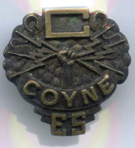 Coyne Electrical School ES Vintage Pin Rare Button - H912 - Picture 1 of 2