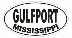 Gulfport Mississippi Oval Bumper Sticker or Helmet Sticker D1485 Euro Oval - Picture 1 of 1