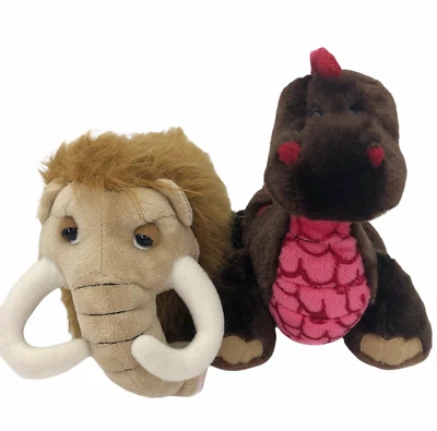 Cocoa Dinosaur Wooly Mammoth Ganz Webkinz Plush Stuffed Animal Lot - Image 1 of 4