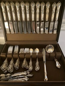 JOAN OF ARC International STERLING  Silver HEAVY Flatware Set 12 Service 56 Pc - Picture 1 of 11