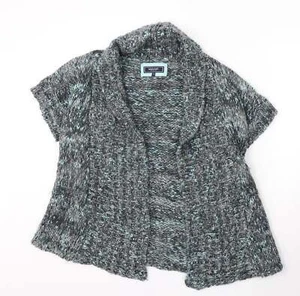 Debenhams Womens Grey V-Neck Acrylic Blend Cardigan Size 12 - Picture 1 of 12