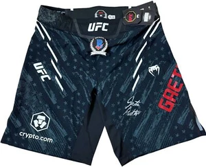 JUSTIN HIGHLIGHT GAETHJE SIGNED VENUM UFC FIGHT SHORTS BECKETT BAS COA BP70097 - Picture 1 of 4